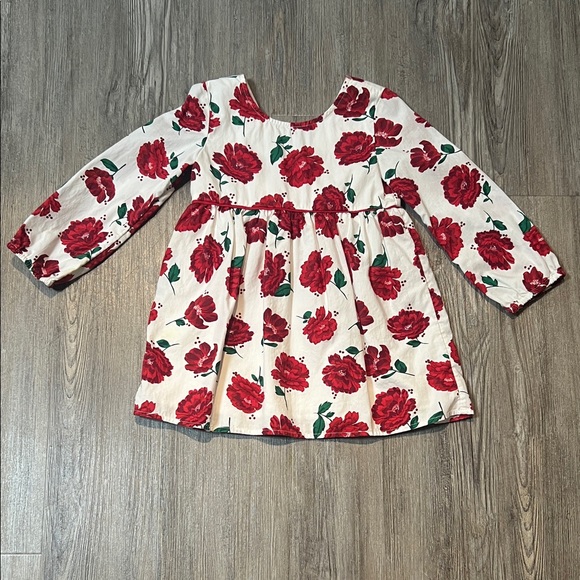 Belk Red Floral Kids Casual Dress - Picture 1 of 6